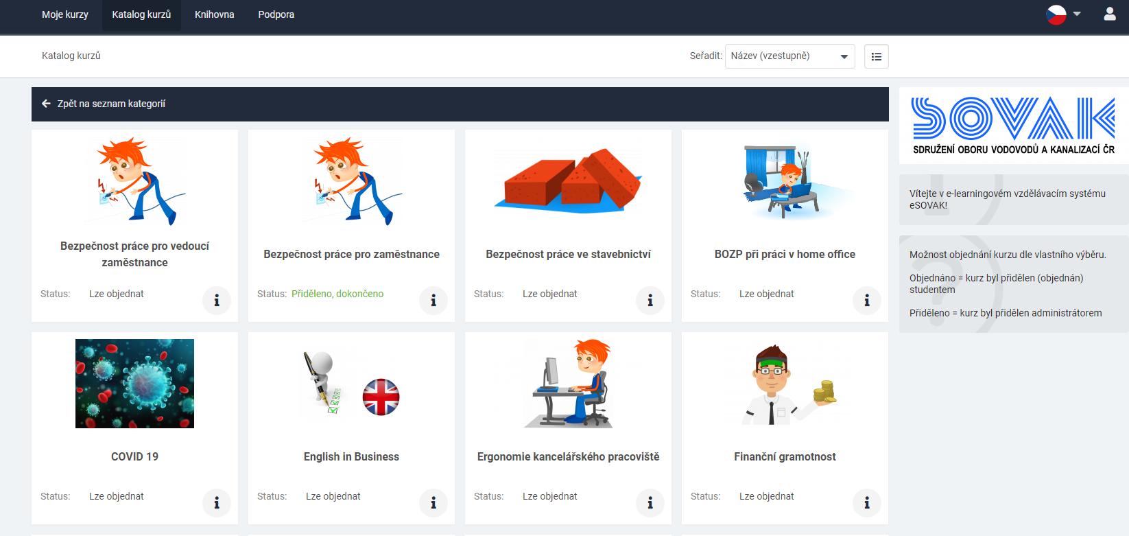 E-learningový vzdělávací portál eSOVAK