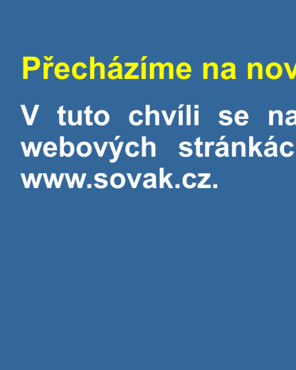 Nové webové stránky SOVAK ČR
