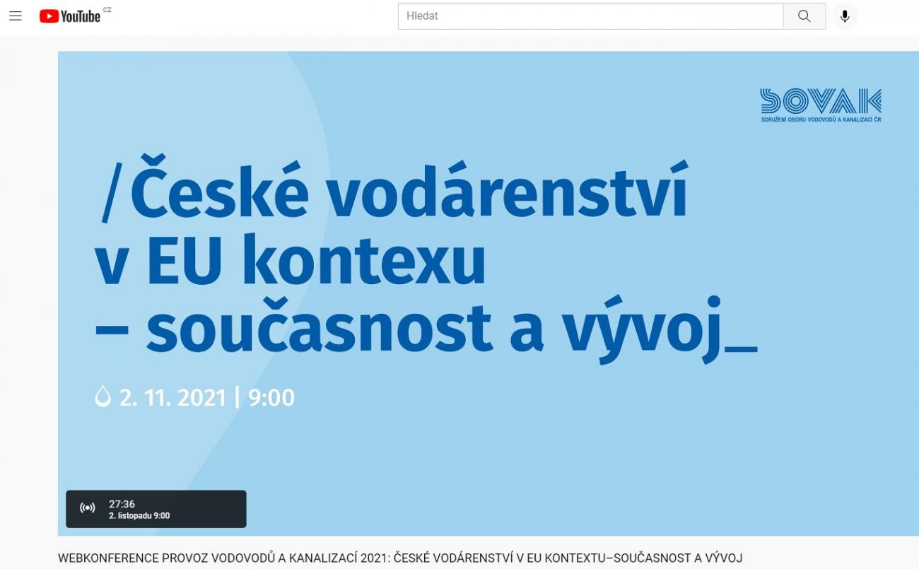 Webkonference Provoz vodovodů a kanalizací 