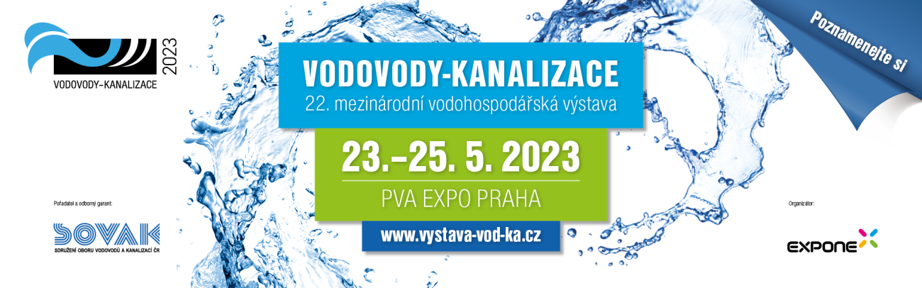 Banner výstavy VODOVODY-KANALIZACE 2023