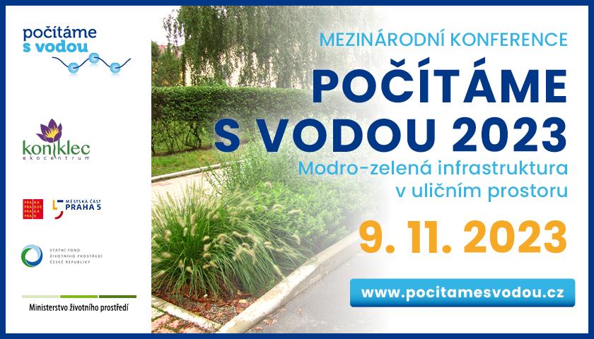 Banner konference POČÍTÁME S VODOU 2023